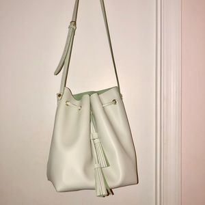 Steve Madden Mint Green Drawstring Bucket Bag
